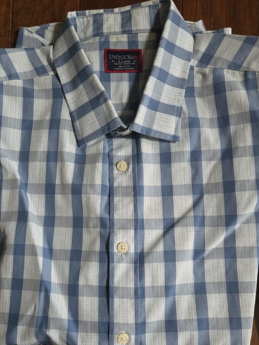 UNTUCKit Men's Button-Down Plaid & Solid Shirt Bundle - Blue, Brown, Black, Pink - Picture 5 of 9